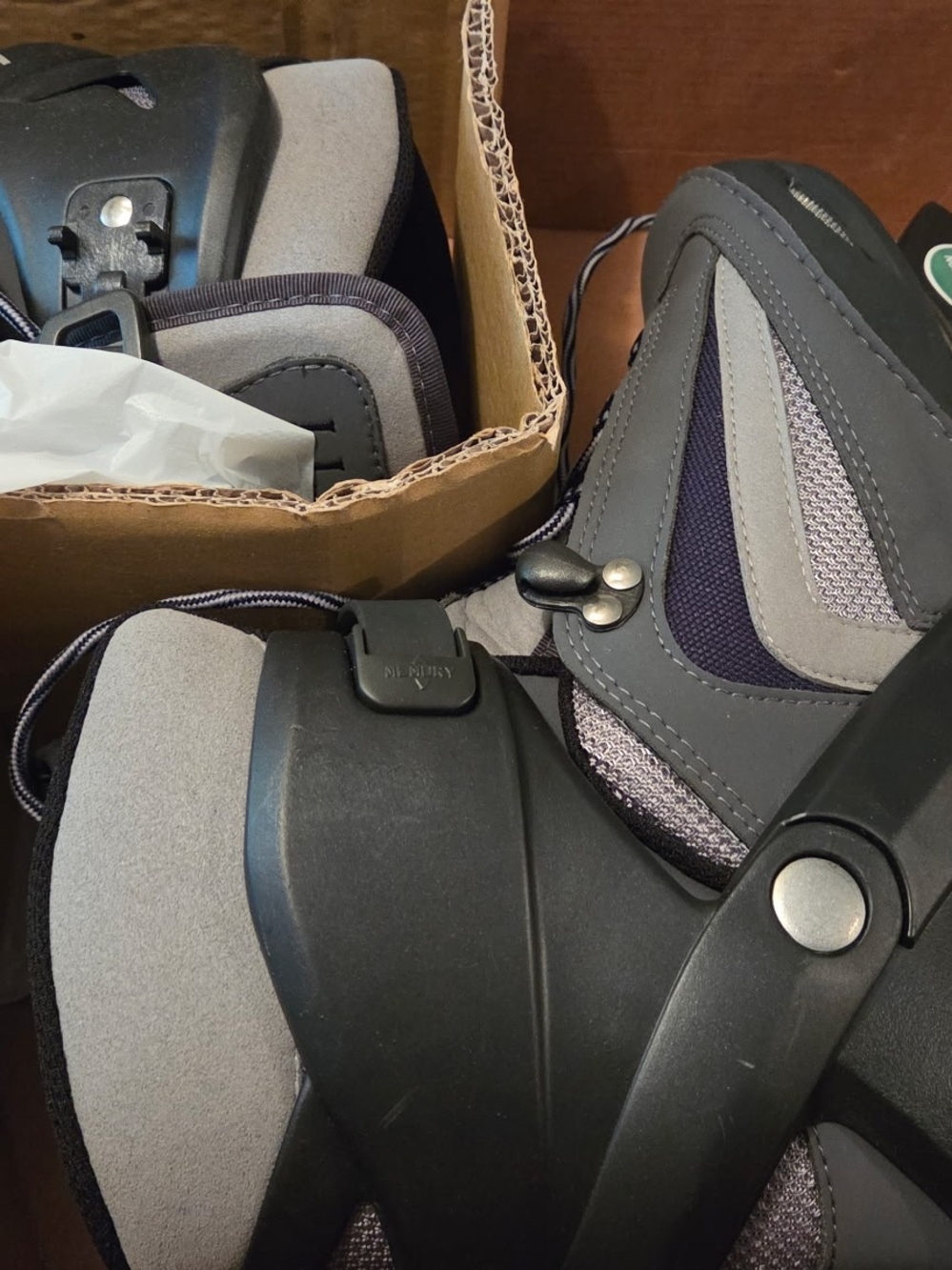 Lands' End Grey and Purple Kids Adjustable Inline Skate Boots